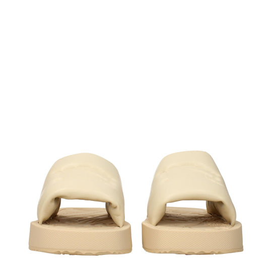 Burberry Beige Leather Slippers