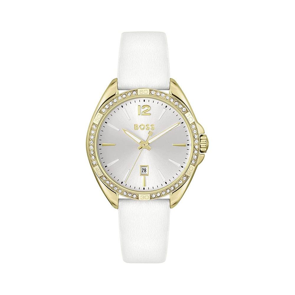 Hugo Boss White Stainless Steel Dress Watch