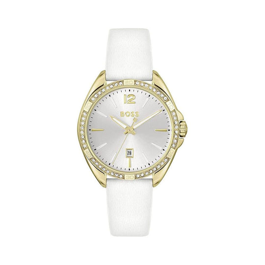 Hugo Boss White Stainless Steel Dress Watch