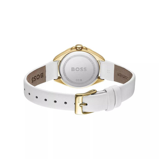 Hugo Boss White Stainless Steel Dress Watch