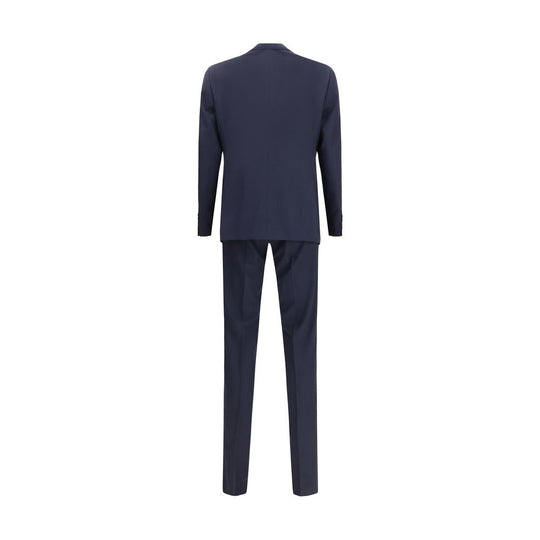 Giorgio Armani Blue Fleece Wool Two-Piece Suit