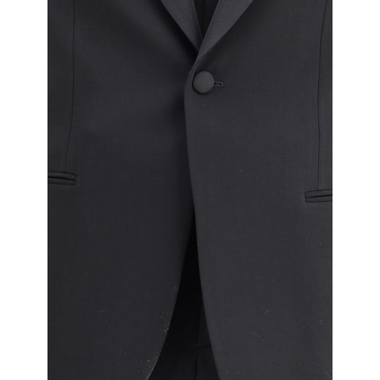 Giorgio Armani Black Fleece Wool Tuxedo