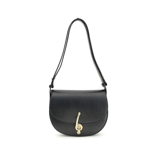 Burberry Black Calf Leather Bos Taurus Shoulder Bag