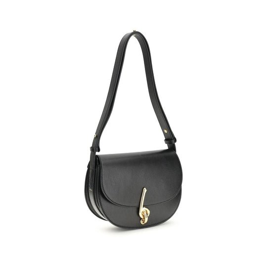 Burberry Black Calf Leather Bos Taurus Shoulder Bag