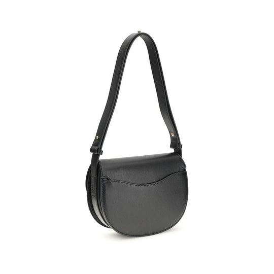Burberry Black Calf Leather Bos Taurus Shoulder Bag