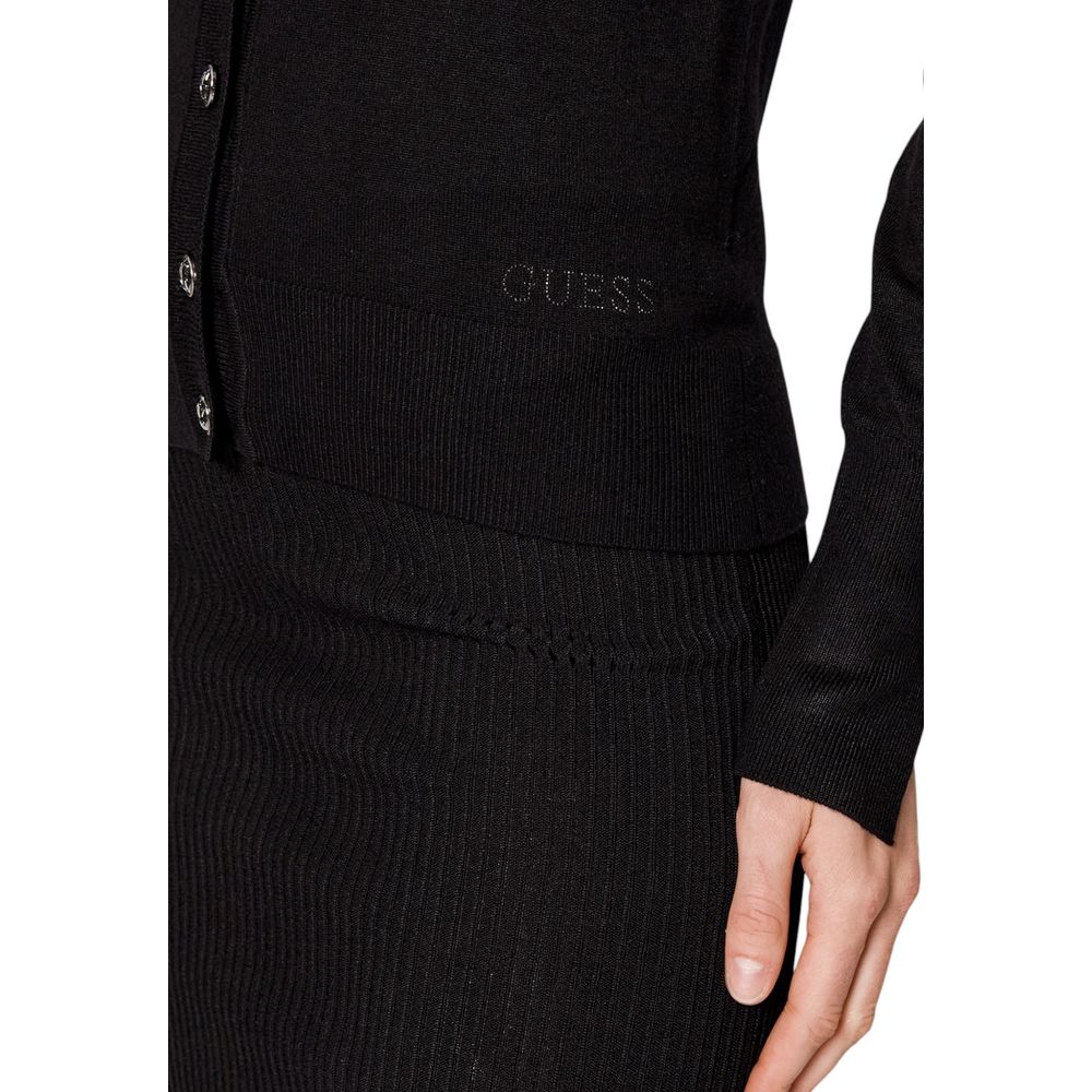 Guess Black Viscose Cardigan