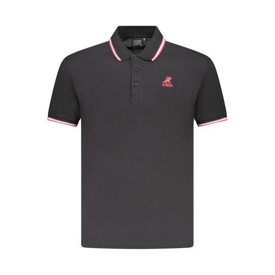 U.S. Grand Polo Black Cotton Men Polo Shirt