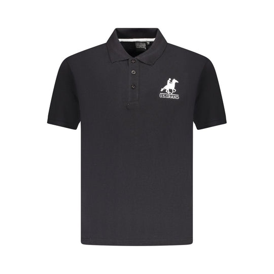 U.S. Grand Polo Black Cotton Polo Shirt