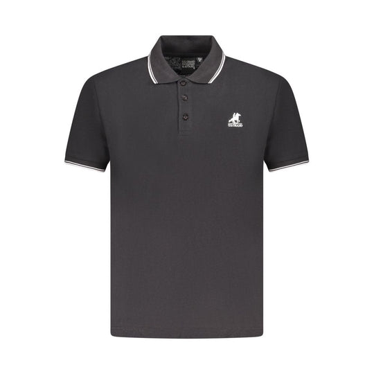 U.S. Grand Polo Black Cotton Mens Polo Shirt