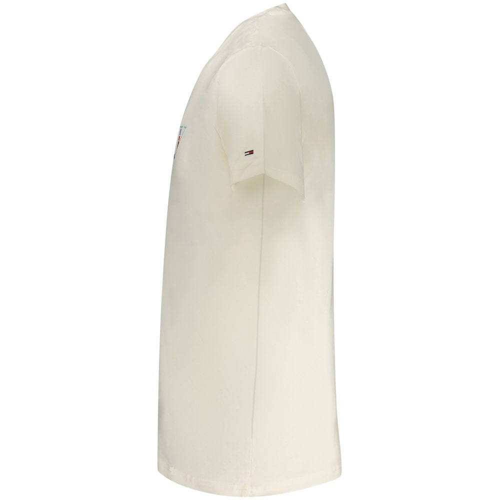 Tommy Hilfiger Bianco Cotton Men T-Shirt