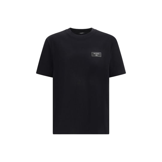 Balmain Black Cotton T-Shirt