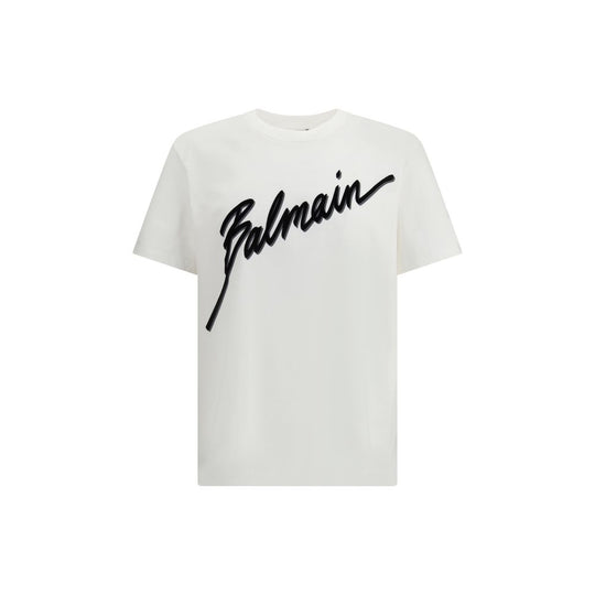 Balmain White Cotton T-Shirt