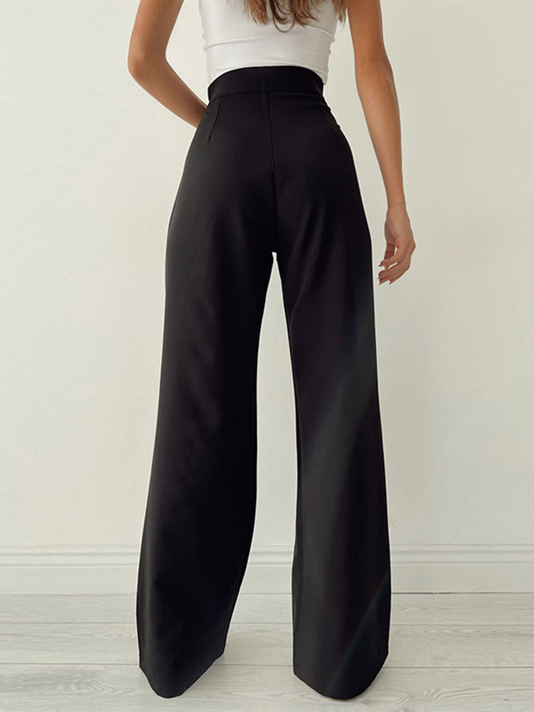 Palazzo Tied Wide Leg Dress Pants