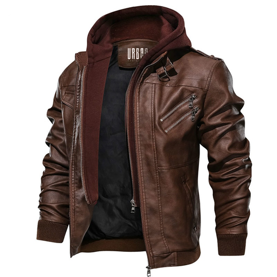 Urban Oblique Leather Jacket