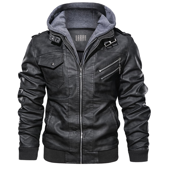 Urban Oblique Leather Jacket