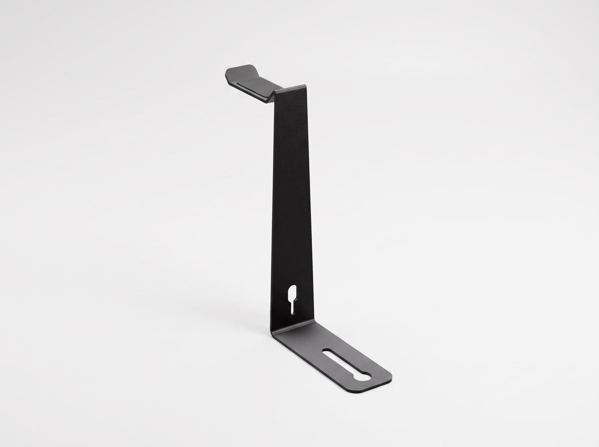 Headphone Stand for Monitor Riser in Black – clean studio packshot | Rablo