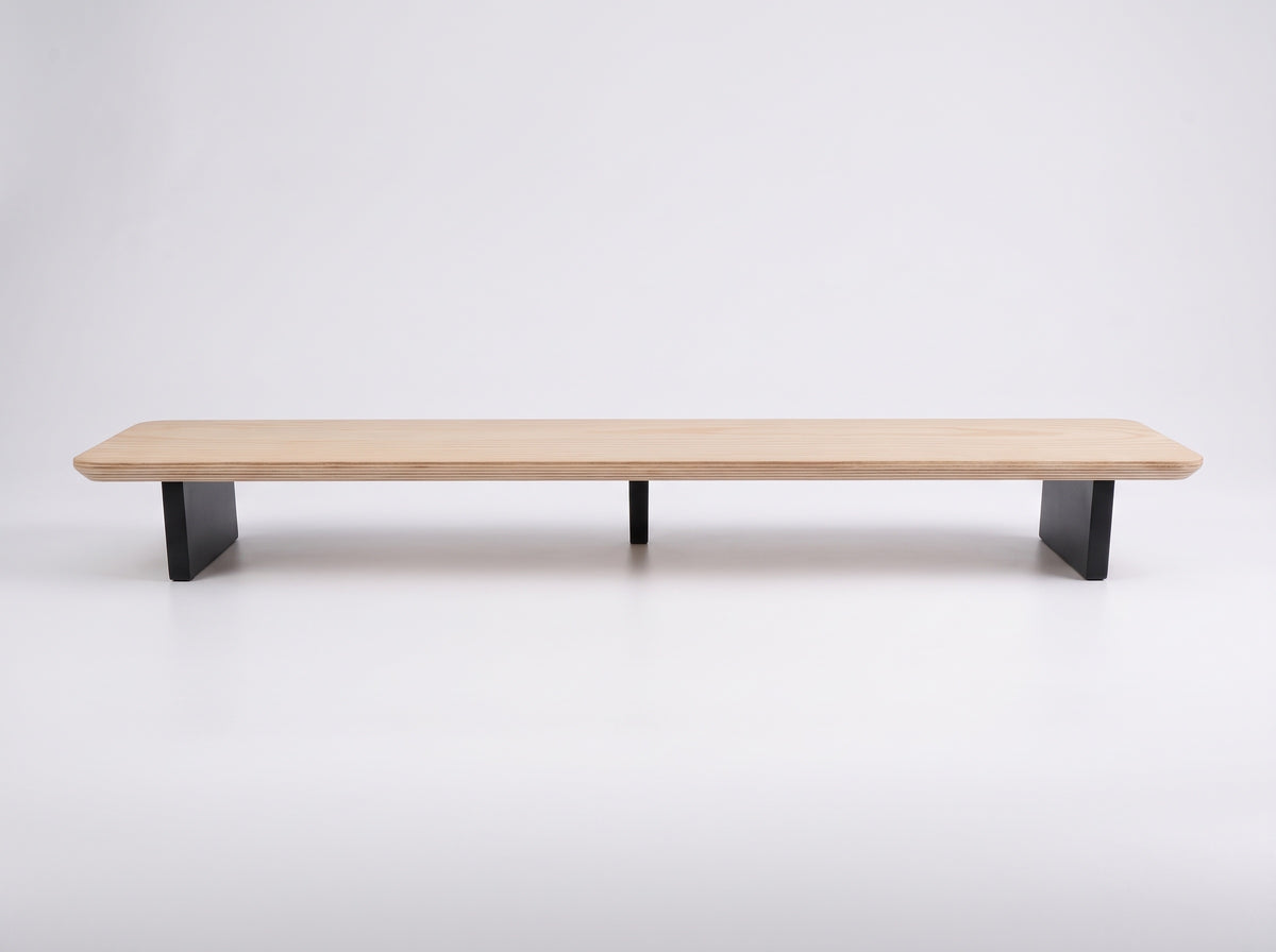 Mpro-10 Monitor Riser in Oak Veneer – clean studio packshot | Rablo #Material_Oak Veneer