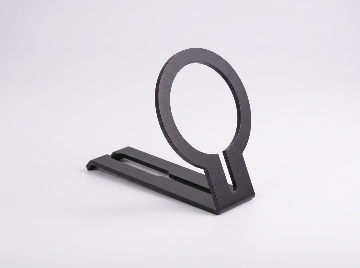 Wireless Charger Stand for Monitor Riser in Black – clean studio packshot | Rablo