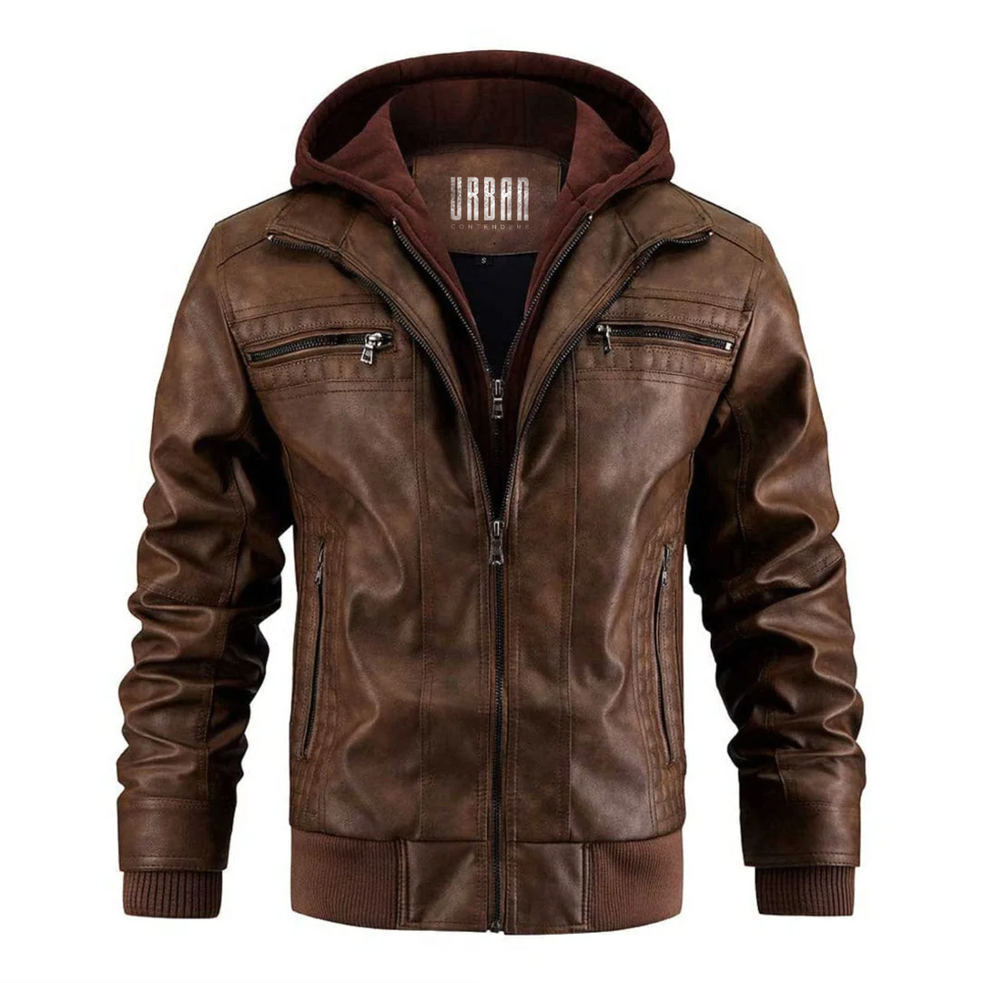 Damien Slim Fit Leather Jacket