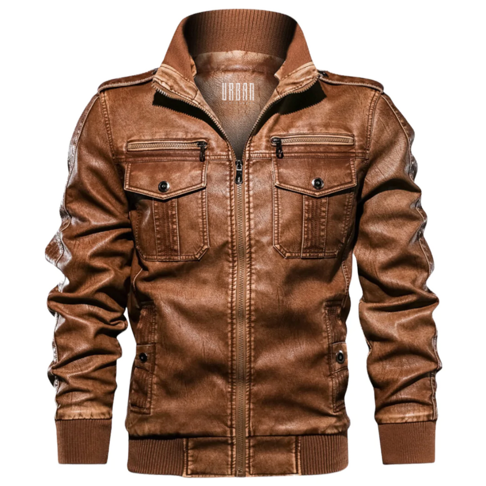 Vinizio Hombre Vintage Leather Jacket