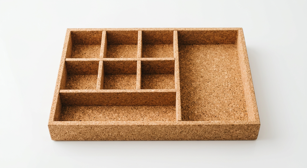 Cork Desk Tray Insert – Compartment Organiser