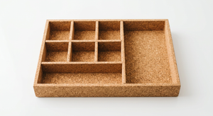Cork Desk Tray Insert – Compartment Organiser view 1