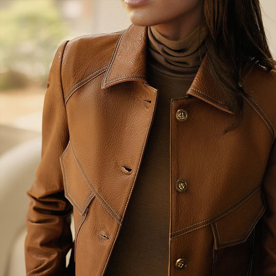 Luxe Brown PU Jacket