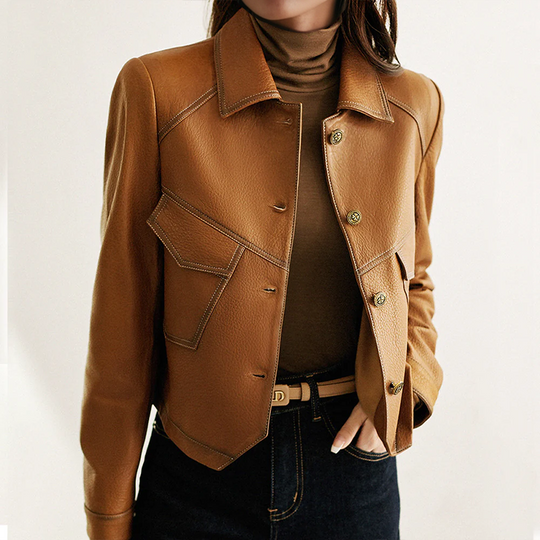 Luxe Brown PU Jacket