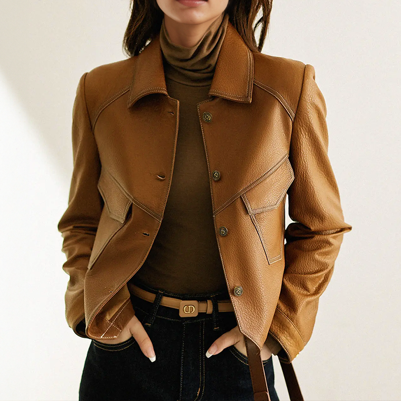 Luxe Brown PU Jacket