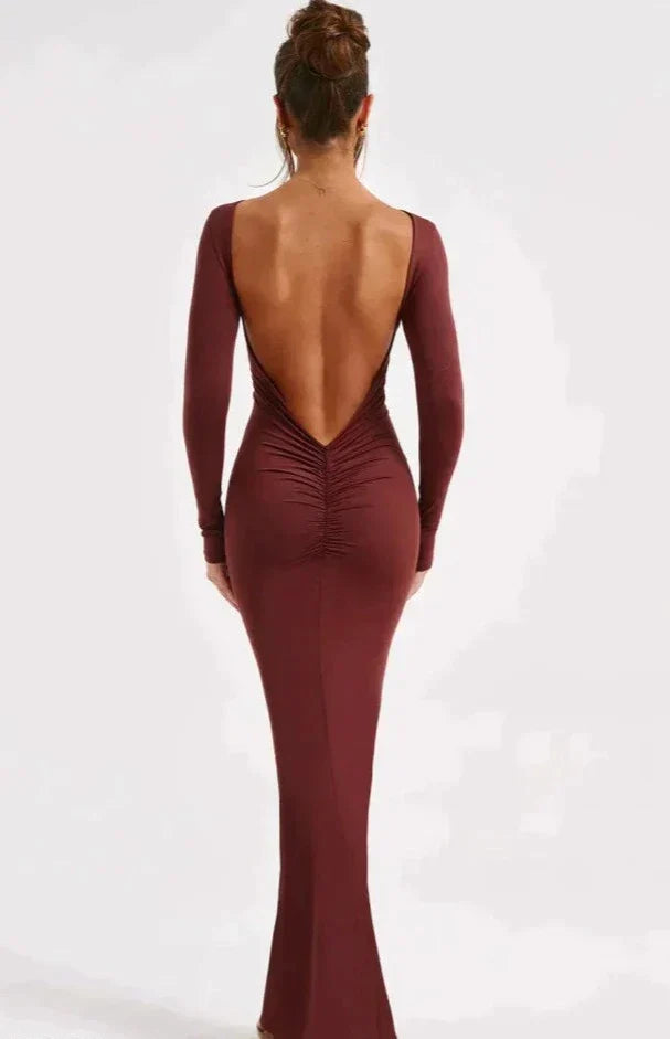 OLIVIA | PLUNGE BACK MAXI DRESS