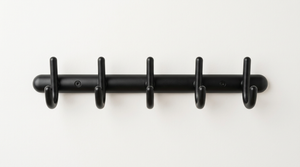 Wall Hook Bar – Five-Hook Steel Organiser view 1